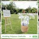 Dansydaisy Wedding Favors for Guest Umbrella Gifts Bulk 52 Inch Large Dome Rain Windproof Stick Umbrellas with Thank You Tags and Rope Guest Souvenirs for Wedding Party Bridal Favors