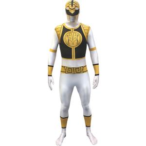 Morphsuits White Power Ranger Costume Adult, Mens Power Ranger Costume (Medium)