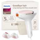 Philips Lumea 8000 Series IPL Hair Removal Device, Personal Permanent at Home Laser Hair Reduction, for Women & Men, SenseIQ Technology, 2 Attachments for Body & Face, BRI932/03