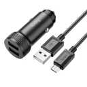 Micro USB Cable & Dual Port USB Car Charger
