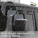 Rain Guards Side Window Visor Vent Outside Mount, 4PCS Fits for Jeep Wrangler JK 2007-2018 4door