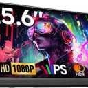 Portable Monitor, 15.6" FHD 1080P Travel Portable Monitor for Laptops, Ultra-Slim External Portable Screen for Laptop with Kickstand, Screen Extender for Laptop PC Mac Phone PS4/5 Xbox Switch