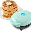 Dash Mini Waffle Maker- Compact Electric Iron for Creative Homemade Treats - Nonstick Surface - Easy-to-Clean - Perfect for Kids & Families - Aqua