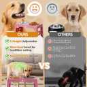 Jovrun Elevated Dog Bowls for Medium Large Size Dogs, Non-Slip Dog Feeder with 1*Stainless Steel Dishes & 1*Slow Feeder Bowl, 5 Heights Adjustable Raised Bowls to 3.15″-8.66″-9.84″-11.02″-12.2″