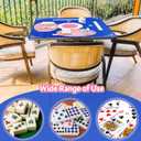 Breling Mahjong Mat for Table, 31. 5" Anti Slip and Noise Reduction Mahjong Table Cover, Large Gaming Mat with Carrying Bag for Poker, Dominoes, Card and Board Games(Blue and White Porcelain)