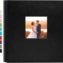 potricher Photo Album 4x6 1000 Photos Leather Cover Large Capacity Picture Albums with 1000 Horizontal and Vertical Pockets for Family Wedding Anniversary and Baby (Black)