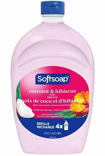 Softsoap Coconut and Hibiscus Moisturizing Liquid Hand Soap, Kitchen and Bathroom Hand Soap, 50 fl oz Refill