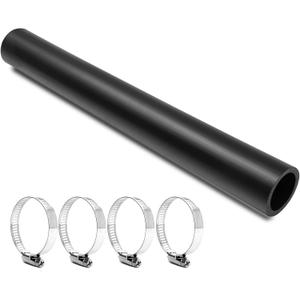 Gasoline Fuel Filler Neck Hose with 4 Hose Clamps,1 1/2 inches Inside Diameter Fuel Hose, Reinforced Gas tank filler hose (straight, 1 1/2" ID 15 7/8" Long)