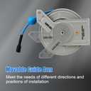 FIXFANS Pressure Washer Hose Reel with Hose, 1/4" 60ft Retractable Power Washer Hose Reel, Heavy Duty Hose Reel Auto Rewind, Wall Mounted, 3600 PSI