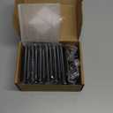 12 Pack Matte Black Door Hinges Black 3 1/ 2 Interior Door Hinges 3.5 Inch with 5/ 8” Radius Corners 3 ½"x 3 ½" Mat Black Hardware Controls JIW Garage Factory