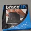 BraceUP Back Brace for Men and Women Lower Back - Breathable Waist Lumbar Support Belt for Sciatica, Herniated Disc, Scoliosis Back Pain Relief, with Dual Adjustable Straps (L/XL 35-43 In)