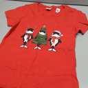 Womens Retro Christmas Orca Whale Santa Reindeer V-Neck T-Shirt - S
