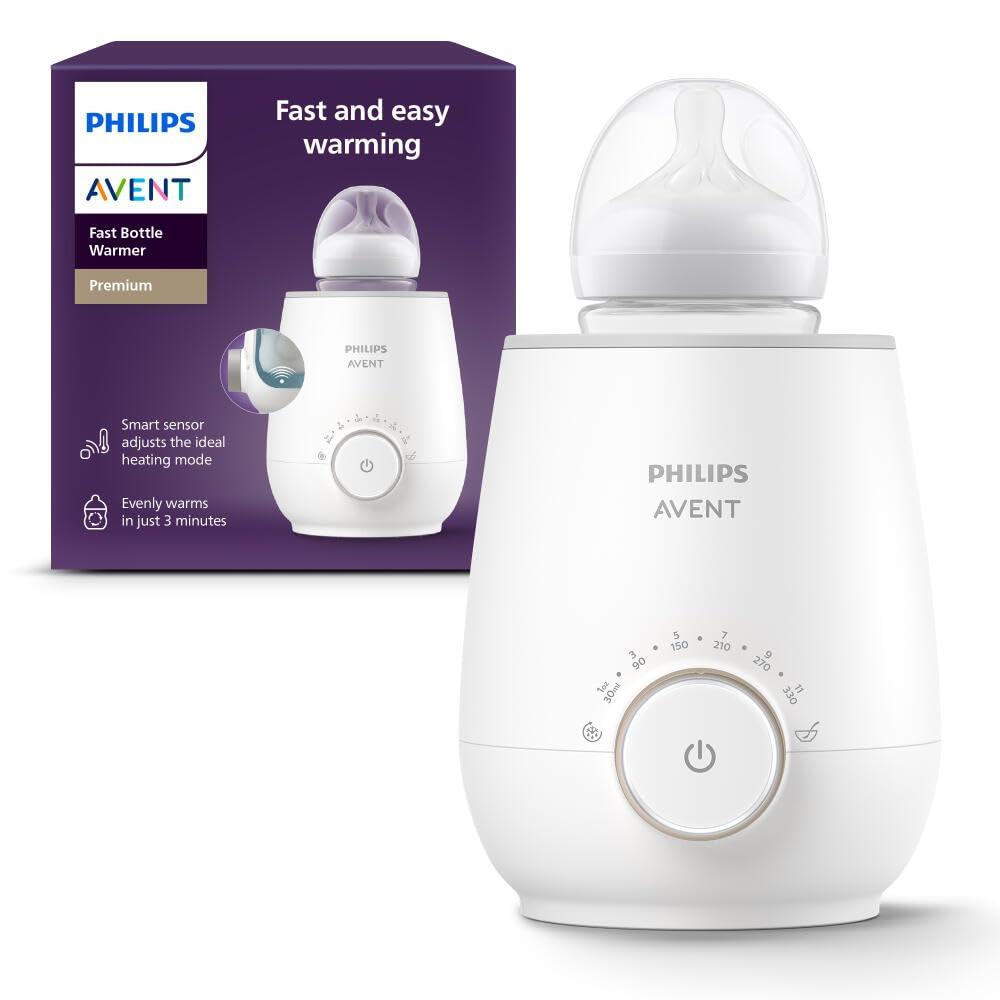 Philips Avent Premium Fast Bottle Warmer, with Smart Temperature Control, Water Bath Technology, Automatic Shut-Off, Model SCF358 (1 Count (Pack of 1))