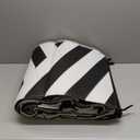 Outdoor Rug 8 x 10 ft, Reversible Plastic Straw Rug for Patio, Waterproof Large Outdoor Carpet for RV, Patio, Camping, Backyard, Deck, Picnic, Beach, Black & White 