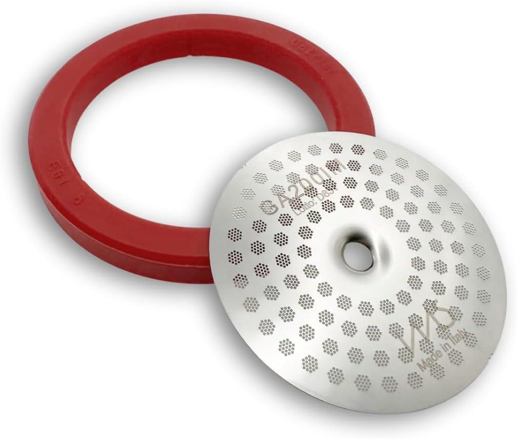2 piece kit made for Gaggia Classic Espresso machines. IMS Precision shower screen GA200IM and Cafelat Gasket 8mm.