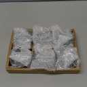 Skyley 6 Pieces Korean Soju Shot Glasses Sets Porcelain Cups Korean Ceramic Cups Tea Accessories Drinkware, Handcrafted Ceramic(Dark Brown,Sand Gold Pattern)