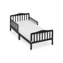 Dream On Me Classic Design Toddler Bed In Black, Greenguard Gold And JPMA Certified, Low To Floor Design, Two Side Safety rails, Non-Toxic Finishes, Wooden Nursery Furniture