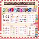 DreGlam TS Bead Bracelet Kit with 12 Colors Mixed Color Seed Beads, Clay Beads, Letter, Smile, Heart & Number Beads, Charms for Jewelry Making Crafts Gifts