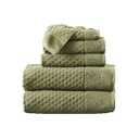 Green Bath Towels - 100% Cotton 6 Piece Towel Set - 2 Bath Towels, 2 Hand Towels, 2 Washcloths - Absorbent, Durable, Quick-Dry Towels for Bathroom (Olive)