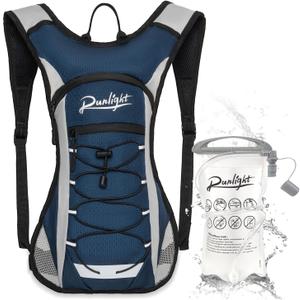 Runlight Running Vest,Lightweight Adjustable Chest Pack with Pistol Holster, Pack with 1.5L Water Bladder, Reflective Running Hydration Vest