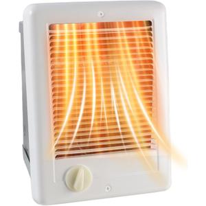 Upgraded Electric Wall Heater Complete Unit with Thermostat (Model: CSC151TW, Part: 67509), 5120 BTU, 120 Volt, 1500 Watt, White