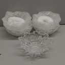 Brushed Nickel 5-Light Bathroom Vanity Light with Floral Clear Glass Shades, Brushed Nickel Wall Mount Lighting for Bathroom, Dressing Table