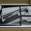 Large Printer Stand with 3-Tier Wood Storage Shelves -Multi-Purpose Desk Organizer- for Printer Scanner Fax Home Office Use with Wheels (Jet Black)