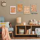 TLESKE Orange Fall Pumpkins Market Posters Prints Unframed Set of 4, Autumn Aesthetic Wall Art Prints for Dorm Bedroom Living Room, I Love Fall Most of All Pictures Wall Decor, 12x16 (16L" x 12W")