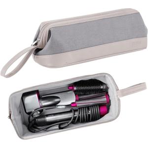 BUBM Travel Case for Dyson Airwrap Styler/Shark Flexstyle,Portable Carrying Case for Dyson Supersonic Hair Dryer,Waterproof Anti-Scratch Dustproof Protection Organizer Travel Storage Bag (Light Gray)