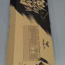 AULA F2088 Typewriter Mechanical Keyboard, White Retro Wired Gaming Keyboard with Blue Switches, Rainbow Backlit, Round Keycaps, Media Knob & Removable Wrist Rest