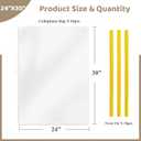 WIKDAY Clear Gift Bags 10 PCS 24x30 Inches Large Cellophane Wrap for Gift Baskets Wrapping Plastic with Ties for Gift Giving, Packaging Products