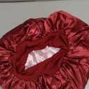 Adubor Silk Bonnet for Sleeping Women Men Double Layer Satin Bonnet for Sleeping Sleep Cap (Red)