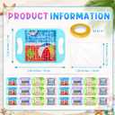 Foilswirl 24 Sets Summer Mini Maze Puzzle Bulk Gifts for Kids with Cards Small Magnetic Toys Handheld Maze Cubes Beach Ocean Themed Travel Game for Kids Boys Girls Hawaii Party Favors End of Year