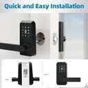 GOLDENKEY Biometric Fingerprint Door Lock with Handle, Digital Keyless Door Lock with Touchscreen Keypad&Passcode