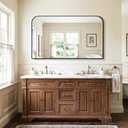Black Bathroom Vanity Mirror 50x30 Inch, Metal Framed