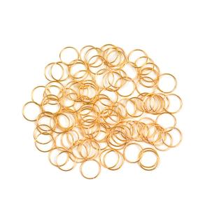 100 Pcs Hair Rings Braid Rings Hair Loop Clips for Women Hair Clips Accessories (Gold)