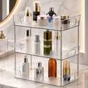 3 Tier Bathroom Counter Organizer, Bathroom Counter Shelf, Vanity Organizer Countertop, Skin Care Organizer, Makeup Perfume Organizer for Bathroom Tray, Cosmetic, Dresser, Kitchen