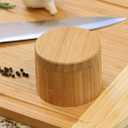 2 x Round Bamboo Salt Box Eco-Friendly, 100% Organic bamboo, Professional-Grade,The best salt storage container on the market.