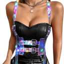 REETAN Harness Belts Fashion Light Up Waist Corset for Women