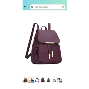 KKXIU Quilted Trendy Leather Backpack Purse for Women and Ladies Shoulder Travel Daypacks Bags (Wine)