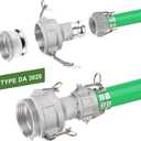 Camlock Fittings Type DA 3 Female Camlock 2 Male Camlock Cam and Groove Hose Fittings, Aluminum Material, Reducer, 125PSI