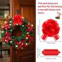 OULOVECO 24 PCS Red Ribbon Bow for Gift Wrapping Pull Bows Matte Bows Ribbon Baskets Wedding Christmas Birthday Party Gift Valentine's Day Flower Gift Boxes Bouquets Festivals Decoration