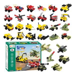 Lofeijxufj 30Pack Mini Cars Building Blocks Party Favors for Kids, Fire Fighting Truck, Construction Truck, Warplane for Classroom Prizes Goodie Bag Fillers, Birthday Easter Gifts for Boys 6-12
