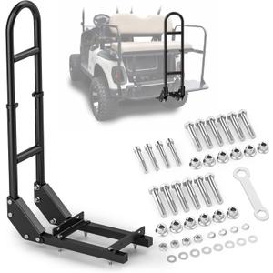 Golf Cart Rear Seat Grab Bar for Yamaha Club Car EZGO, Universal Golf Cart Safety Seat Round Pipe Handle Rail 27"-34" Adjustable Height for TXT DS, Golf Cart Accessories Heavy Duty Thicken Clamps