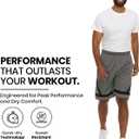 Essential Elements Men’s Athletic Shorts 4 Pack – Quick-Dry Moisture Wicking Basketball, Gym & Workout Shorts with Pockets
 (XXXL)