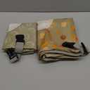 2 Pack Bread Bags for Homemade Bread, 17"13" Reusable Bread Bag for Fresh Keeping with Lining & Zipper, Freezer Safe & BPA Free, Gift Giving (Green & Yellow)