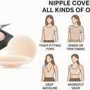 Nipple Covers for Women Reusable Sticky Sheer Adhesive Silicone Pasties with Travel Case Seamless Pasty No Show Nipple Pasties for Women Sticky Breast Petals