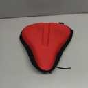 Bikeroo Comfort Bike Seat Cushion - Padded Gel Cover for Exercise, Mountain & Road Bikes, Universal Fit for Peloton & Stationary Bikes (Red)