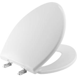 BEMIS 1000CPT Paramont Heavy Duty OVERSIZED Closed Front Toilet Seat with 1,000 lb Weight limit will Never Loosen & Reduce Call-backs, ROUND/ELONGATED, Plastic, White