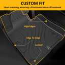 Falafa Floor Mats for 2021-2025 Kia K5 (Only FWD Models) & 2020-2025 Hyundai Sonata(Include Hybrid), TPE Custom Fit All Weather Floor Liners, 1st & 2nd Car Mats Set 2 Rows